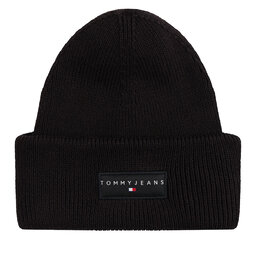 Tommy Jeans Шапка Tommy Jeans Tjm Linear Beanie AM0AM13666 Черен