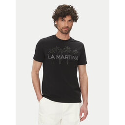 La Martina La Martina T-Shirt Andy MAR311 JS324 Μαύρο Regular Fit