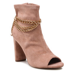 Bottines a talons blocs pour femmes Couleur Rose chaussures