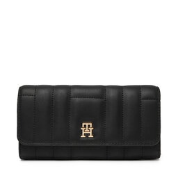 Tommy Hilfiger Veľká dámska peňaženka Tommy Hilfiger Feminine Lrg Flap AW0AW17475 Čierna