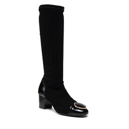 Sagan Bottes Sagan 4702 Czarna Lycra/Czarny Lakier