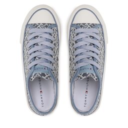 

Кеди Tommy Hilfiger Logo All Over Low Cut Lace-Up Sneaker T3A9-32675-0034 S Denim 806, Cиній