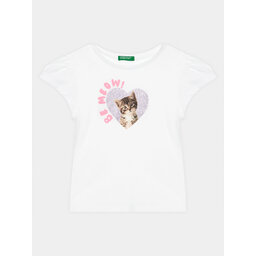 United Colors Of Benetton United Colors Of Benetton T-Shirt 3I1XG10DR Weiß Regular Fit