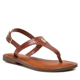 Polo Ralph Lauren Sandály Polo Ralph Lauren Tierney Iv RF104079 Tan Croco w/ Gold PP
