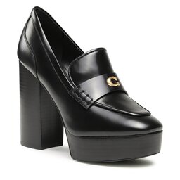 Coach Slipper Coach Ilyse Leather Loafer CN142 Black BLK