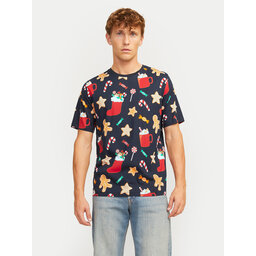 Jack&Jones Jack&Jones Póló Xmas Merry 12265399 Sötétkék Standard Fit