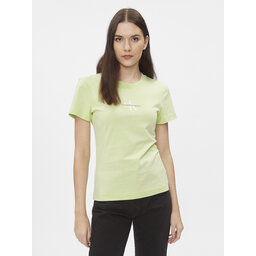 Calvin Klein Jeans Calvin Klein Jeans Marškinėliai Monologo J20J222564 Žalia Slim Fit