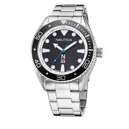 Nautica Pulkstenis Nautica NAPFWF117 Silver/Black