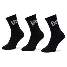 New Era Set di 3 paia di calzini lunghi unisex New Era Flag Crew 13113643 Nero