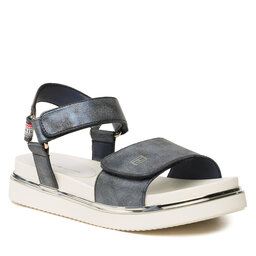 Tommy Hilfiger Sandály Tommy Hilfiger Platform Velcro Sandal T3A2-32760-0568 S Blue 800