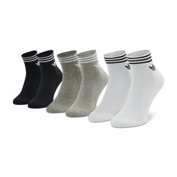 adidas 3 pares de calcetines cortos unisex adidas Trefoil Ankle HC9550 Gris