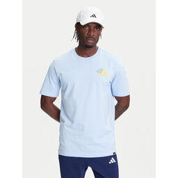 adidas adidas Marškinėliai Food Grilled Cheese Graphic JM6460 Žydra Regular Fit