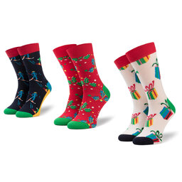 

Набір з 3 пар низьких шкарпеток unisex Happy Socks XMAS08-6500 Кольоровий
