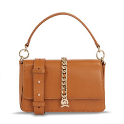 Tommy Hilfiger Handtasche Tommy Hilfiger Luxe Leather Crossover AW0AW15289 Tan 0HE