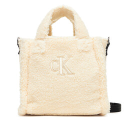 Calvin Klein Jeans Handtasche Calvin Klein Jeans Teddy Tote Bag IU0IU00355 Creme