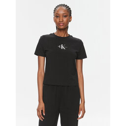 Calvin Klein Jeans Calvin Klein Jeans Marškinėliai Monologo Baby Tee J20J223113 Juoda Slim Fit
