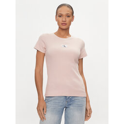 Calvin Klein Jeans Calvin Klein Jeans Marškinėliai J20J223358 Rožinė Slim Fit