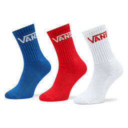 Vans Set di 3 paia di calzini lunghi da bambini Vans Classic Crew VN000XNQBWH1 True Red/White