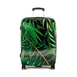 Saxoline Mellanstor hård resväska Saxoline Palm Leaves 1460H0.60.10 Palm Leaves