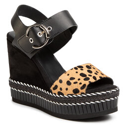Kanna Espadrilles Kanna 20KV20274 Pony Leopordo/Vaq Negro