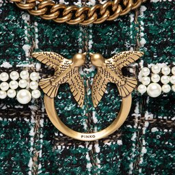 

Сумка Pinko Love Classic Puff Pearls Frame AI 22-23 PLTT 1P22WE A03O Green X67Q, Зелений