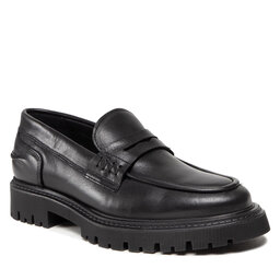 Les Deux Pantofi Les Deux Tatum Leather Loafer LDM810009 Black 100100