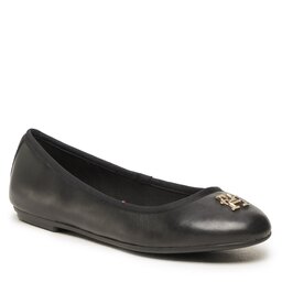 Tommy Hilfiger Bailarinas Tommy Hilfiger Round Th Ballerina FW0FW07132 Black BDS