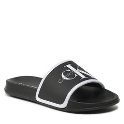 Calvin Klein Jeans Чехли Calvin Klein Jeans Logo Pool Slide V3B0-80630-1172 S Black/White X001