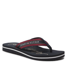 Tommy Hilfiger Flip flop Tommy Hilfiger Gold Signature Beach Sandal FW0FW06709 Desert Sky DW5