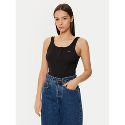 Tommy Jeans Tommy Jeans Τοπ DW0DW19492 Μαύρο Slim Fit