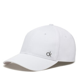 Calvin Klein Cappellino Calvin Klein Ck Metal Cotton Cap K60K613102 Bianco