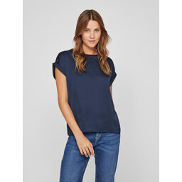 Vila Vila T-Shirt Ellette 14059563 Dunkelblau Regular Fit