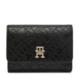 Tommy Hilfiger Didelė Moteriška Piniginė Tommy Hilfiger Th Distinct Trifold Wallet Mono AW0AW17257 Juoda
