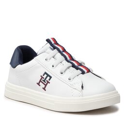 Tommy Hilfiger Tenisice Tommy Hilfiger Low Cut lace-Up Sneaker T1B9-32457-1355 S White/Blue X336