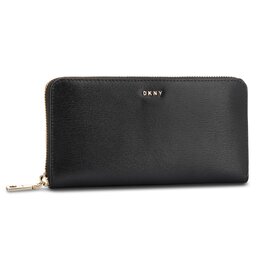 DKNY Portofel Mare de Damă DKNY Bryant New Zip Around R8313658 Blk/Gold BGD