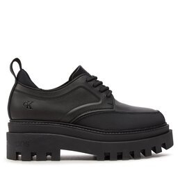 Calvin Klein Jeans Polobotky Calvin Klein Jeans Flatform Laceup Derby Mg Mtl YW0YW01502 Černá