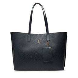 Tommy Hilfiger Borsetta Tommy Hilfiger Th Distinct Tote Mono AW0AW17195 Blu scuro