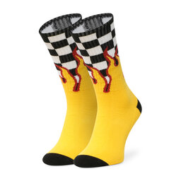 Vans Calzini lunghi da uomo Vans Flame Check Crew VN0A4TQHZIA1 Giallo