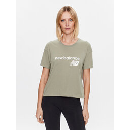 New Balance New Balance T-Shirt Stacked WT03805 Grün Relaxed Fit