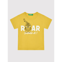 United Colors Of Benetton United Colors Of Benetton T-Shirt 3I1XG102Z Gelb Regular Fit