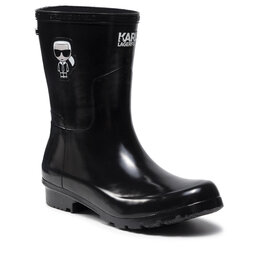 KARL LAGERFELD Gumáky KARL LAGERFELD KL47073 Black Rubber