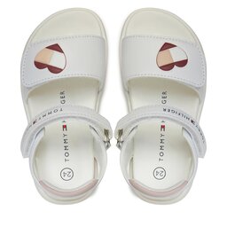 

Босоніжки Tommy Hilfiger Heart Print Velcro Sandal T1A2-33232-0326 S White/Pink X134, Білий