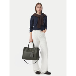 Tommy Hilfiger Handtasche Tommy Hilfiger Th Icon Satchel Mono AW0AW18923 Khakifarben