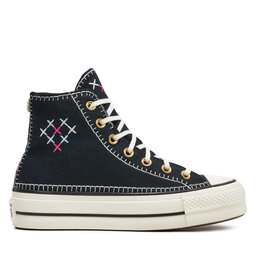 Converse Tenisice Converse Chuck Taylor All Star Lift Crafted Stitching Platform A08731C Crna