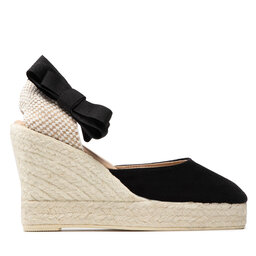 Еспадрильї Manebi Wedge Valenciana K1.0 WV Black Soft Suede, Чорний