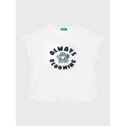 United Colors Of Benetton United Colors Of Benetton T-Shirt 3096C10AQ Λευκό Boxy Fit