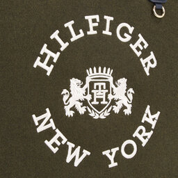 

Сумка Tommy Hilfiger Iconic Tommy Tote Wool Logo AW0AW15576 Putting Green MS2, Зелений