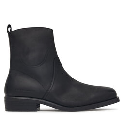 Tommy Hilfiger Stiefeletten Tommy Hilfiger Hilfiger Dressy Lth Biker Boot FM0FM06077 Schwarz
