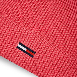 

Шапкa Tommy Jeans Tjw Elongated Flag Beanie AW0AW16102 Pink Alert THW, Рожевий