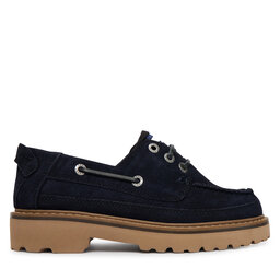 Tommy Jeans Halbschuhe Tommy Jeans Tjw Archive '01 Low Boat Shoe EN0EN03157 Dunkelblau